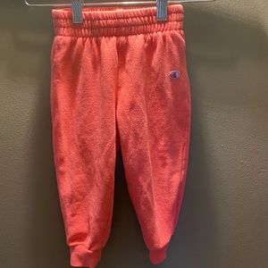 Champion sweatpants pink/coral color 2T